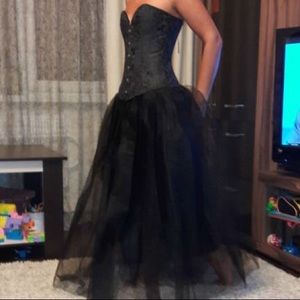 Black Tulle Full length skirt